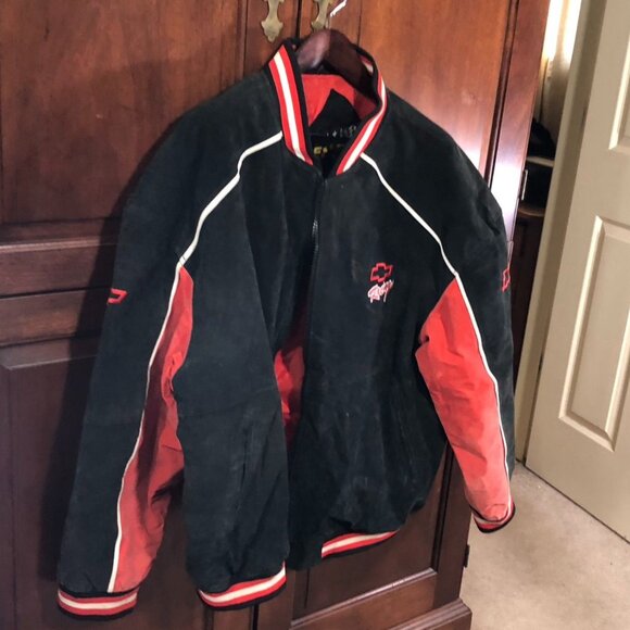 Vintage Chevrolet Racing Bomber Jacket Size XXL Black Full Zip Quilted Retro Y2K - Picture 15 of 16